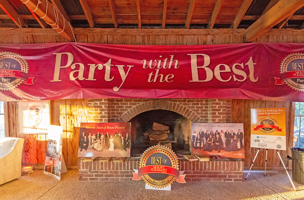 Photo at the 2022 Best of Mount Pleasant Party held at the Cotton Dock at Boone Hall Plantation.