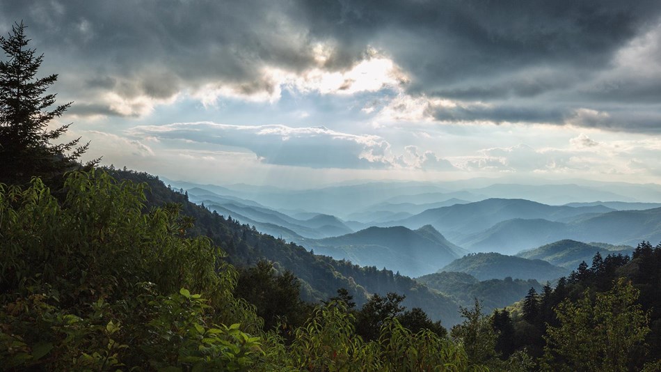 A breathtaking view in the Blue Ridge Mountains. Photo from the U.S. National Park Service.