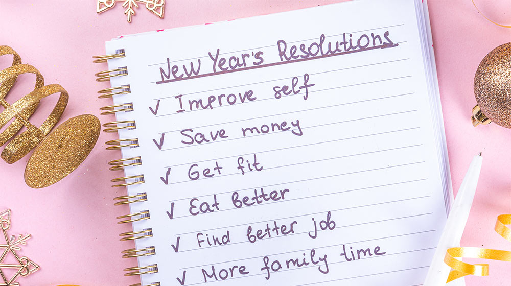 A list of New Year's Resolutions