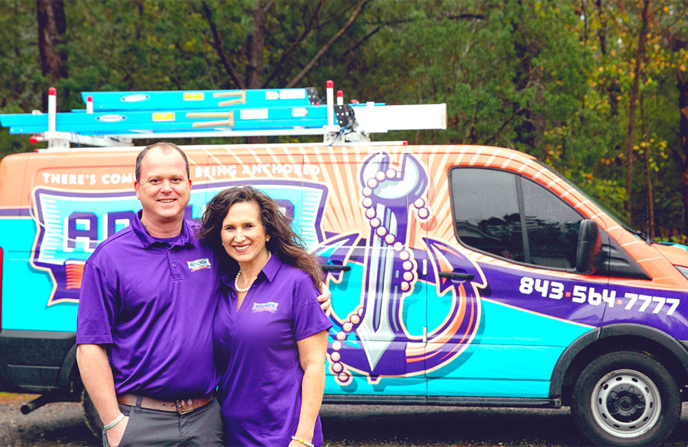 Anchor Heating and Air owners, David and Stephanie Postell.