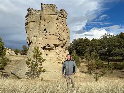 Colin at Medicine Rocks State Park, Montana