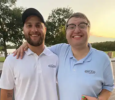 Nick Giecek, general manager of Nothing Bundt Cakes and his brother Drew.