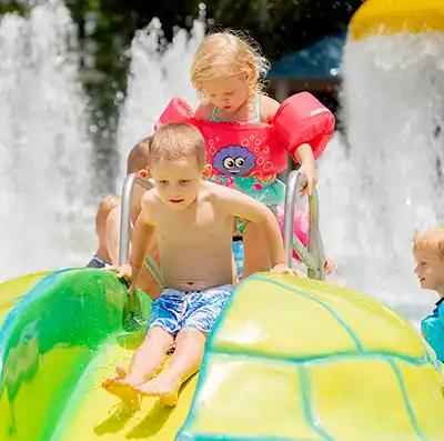 Splashing around at Palmetto Islands County Park.