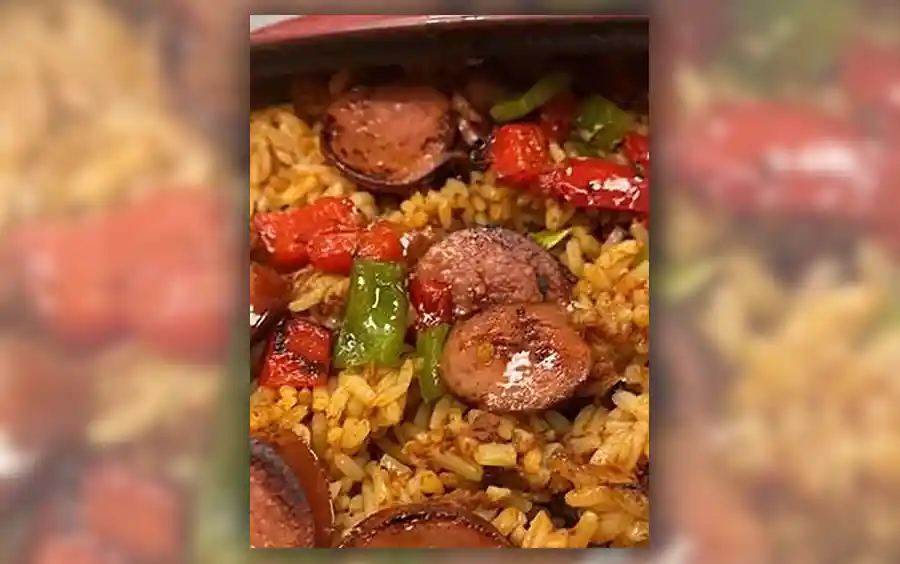 Gullah Geechee Red Rice, recipe provided by RaGina Saunders, owner of Scott’s Grand Catering and Events as passed down by her family.