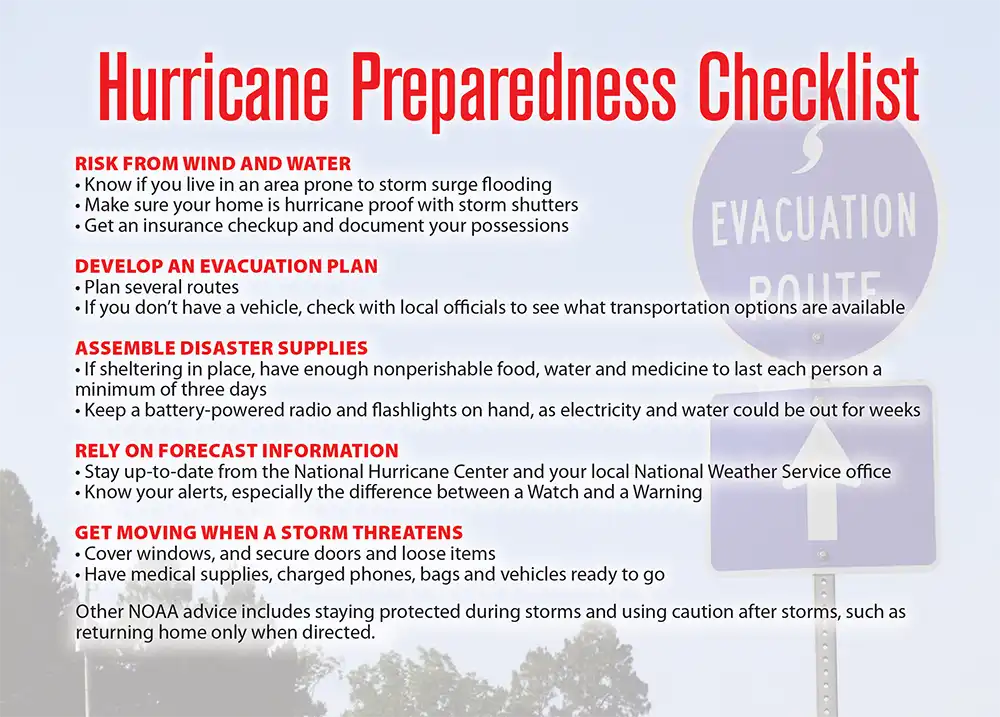 Hurricane Preparedness Checklist