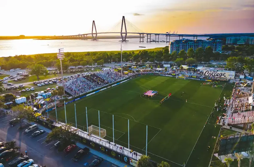 The Battery have played at Ralph Lundy Field at Patriots Point Soccer Stadium in Mount Pleasant since 2020.