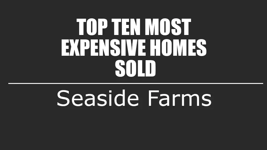 Seaside Farms, Mount Pleasant Top 10 Most Expensive Homes Sold Mount Pleasant Magazine