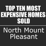North Mount Pleasant Top 10 Most Expensive Homes Sold lists