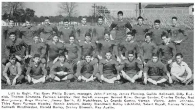 The Moultrie Generals 1950 championship team.