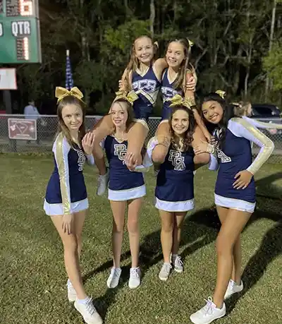 Palmetto Christian Academy’s cheer program.