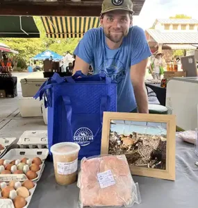 Alex Russell, owner of Chucktown Acres at the Mount Pleasant Farmers Market.