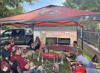 USC tailgating. Photo courtesy of Virginia Girardeau Smith.