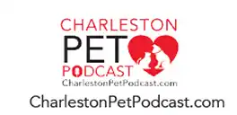 Charleston Pet Podcast logo with text