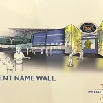 Mockup of the Recipient Wall at the Patriots Point Medal of Honor Museum