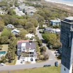 Sullivan's Island photograph with the lighthouse in the foreground.