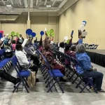 Seniors at an MUSC Senior Expo: Chair Yoga, get fit while you sit!