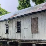 A photo of the Long Point Schoolhouse taken in 2024.