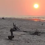 The sunrise as seen from Capers Island, South Carolina.