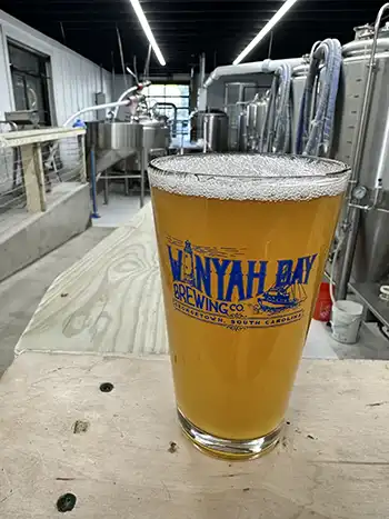 Winyah Bay Brewing glass of beer