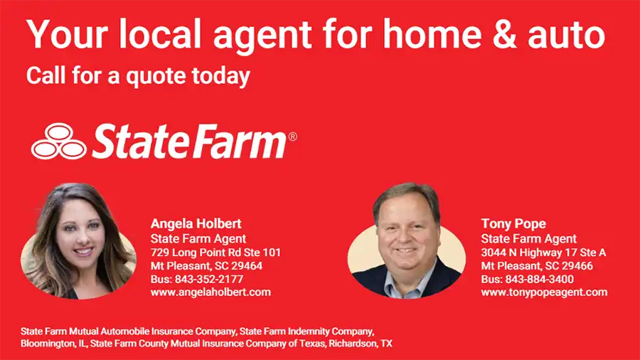 Angela Holbert & Tony Pope, Mt Pleasant, SC State Farm Agents