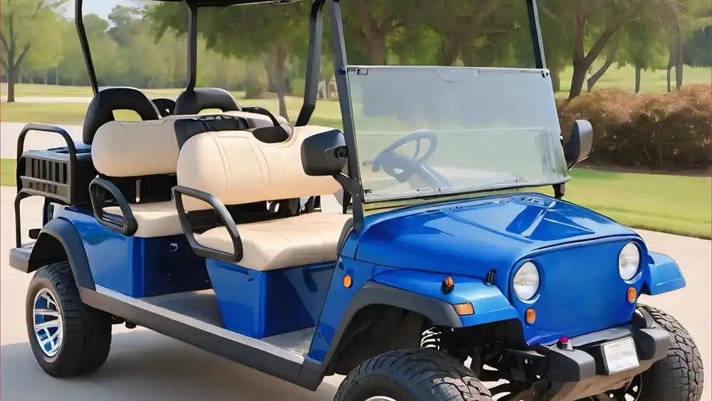 A unique Jeep-style golf cart by Rad Rydz in Mount Pleasant, South Carolina.