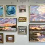 Merrie McNair art display at Perspective Art Gallery.