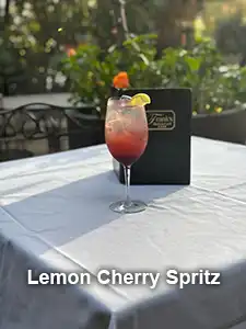 Lemon Cherry Spritz mocktail