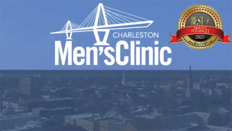 Charleston Men's Clinic title graphic with 2025 Best of Mount Pleasant logo.