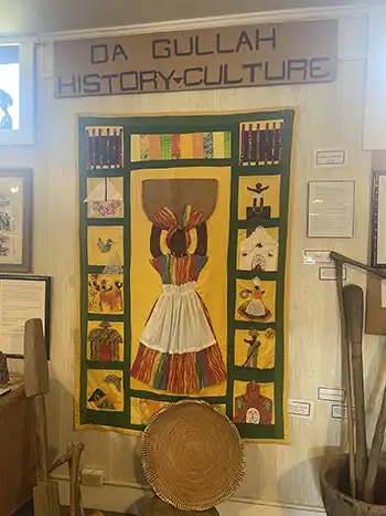 A quilt on display at Georgetown's Gullah Museum.