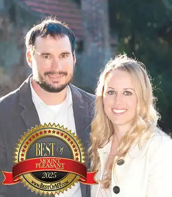 Will and Lindsay Flynn of Flynn Custom Builders. 2025 Best of Mount Pleasant.