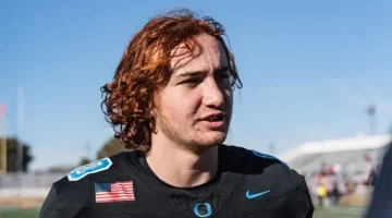 OCA quarterback Aiden Manavian during a team practice.