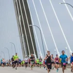 Runners in the Cooper River Bridge Run. Photo courtesy bridgerun.com.