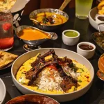 A table full of tasty food - it's dinner time!