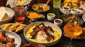 A table full of tasty food - it's dinner time!