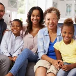 3 generations of family gathered for Mother's Day