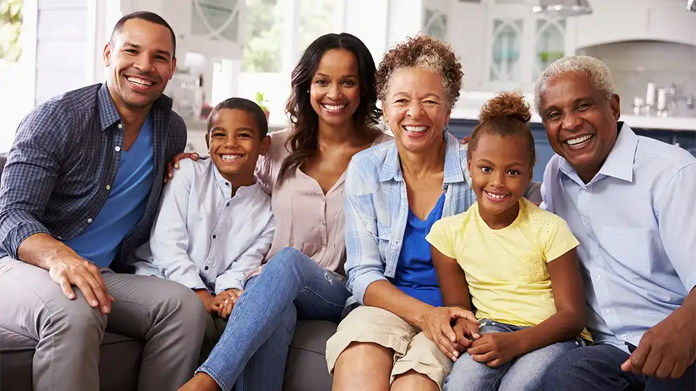 3 generations of family gathered for Mother's Day