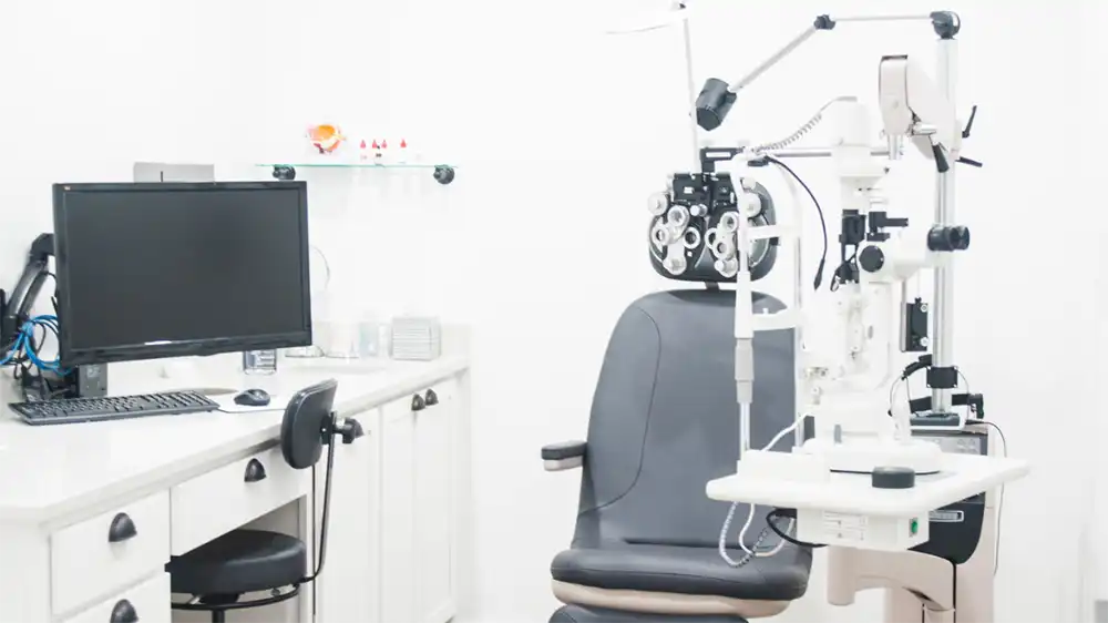 Compass Vision Care examination room in Mount Pleasant, SC.