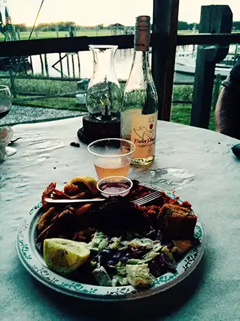 A meal at The Wreck of the Richard and Charlene.