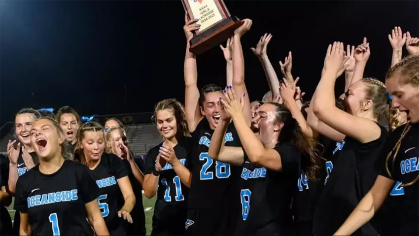 Oceanside girls lacrosse stomps and thrashes their way to a state title.