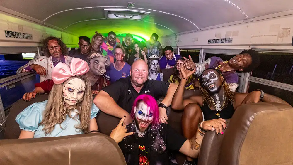 Boone Hall Fright Nights Event Director Ryan Neal (center) and his merry band of maniacs