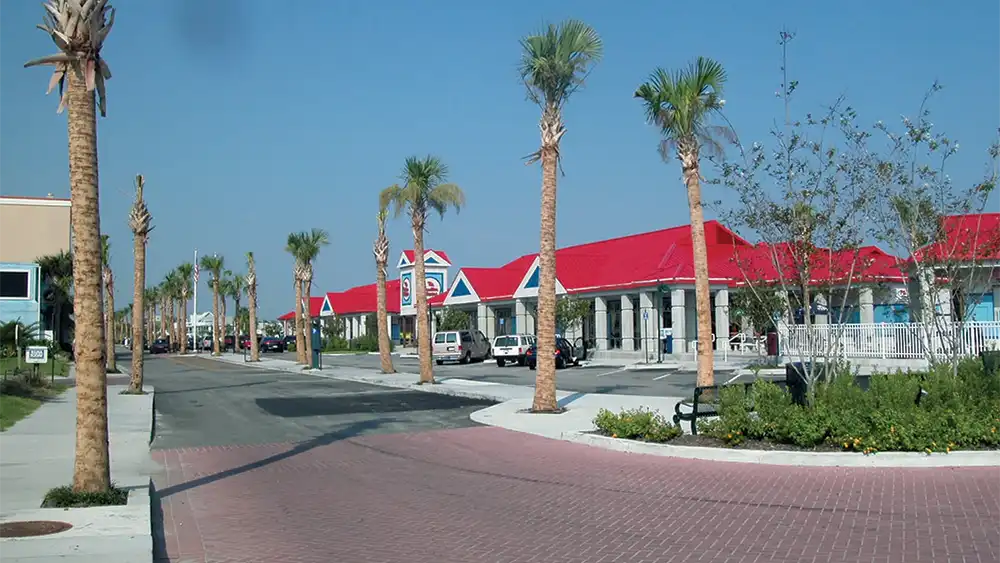 Photo of Isle of Palms, SC businesses on Ocean Boulevard.