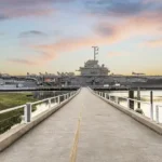 Patriots Point Naval & Maritime Museum- view of the USS Laffey (foreground, left) and the USS Yorktown (background)
