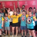 Mount Pleasant Stingers, SOSC photo, athletes with gold medals.