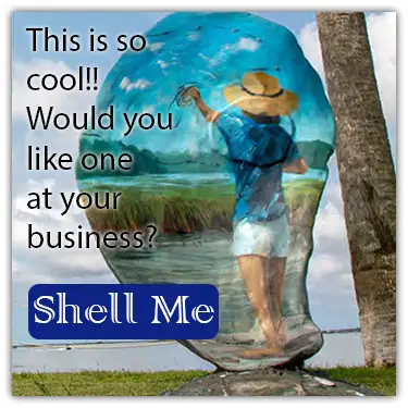 I'd LOVE an Art on the Half Shell oyster shell at my business!