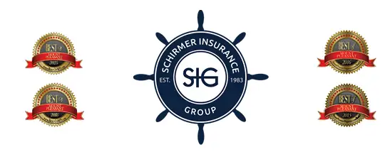 Schirmer Insurance Group logo providing personal auto, homeowners, and business coverage in Charleston and Beaufort SC. Named 4 times so far in Best of Mount Pleasant