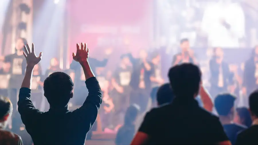 Singing praise at Seacoast Church in Mt. Pleasant, SC.