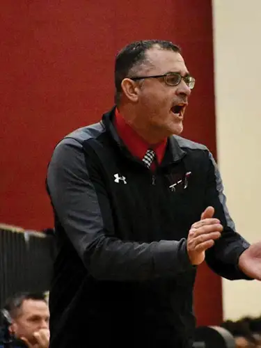 Wando HS Girls Basketball: Wando head coach Jeff Emory exhorting his team to win.