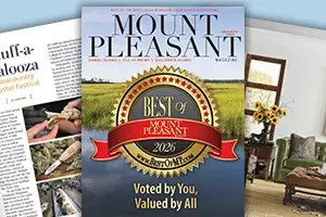 Ad: 2026 Jan/Feb Mount Pleasant Magazine banner. read the digital magazine online!