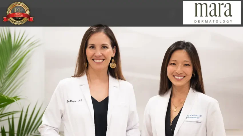 2026 Best Practice for Facial Injections goes to Mara Dermatology. Pictured Dr. Joni Mazza-McCrann (left) and Dr. Fiona Rahbar.