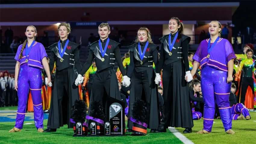 Wando Band members on Nov. 1, 2025 at Spartanburg High School in Upstate South Carolina after winning their 16th State Marching Championship.
